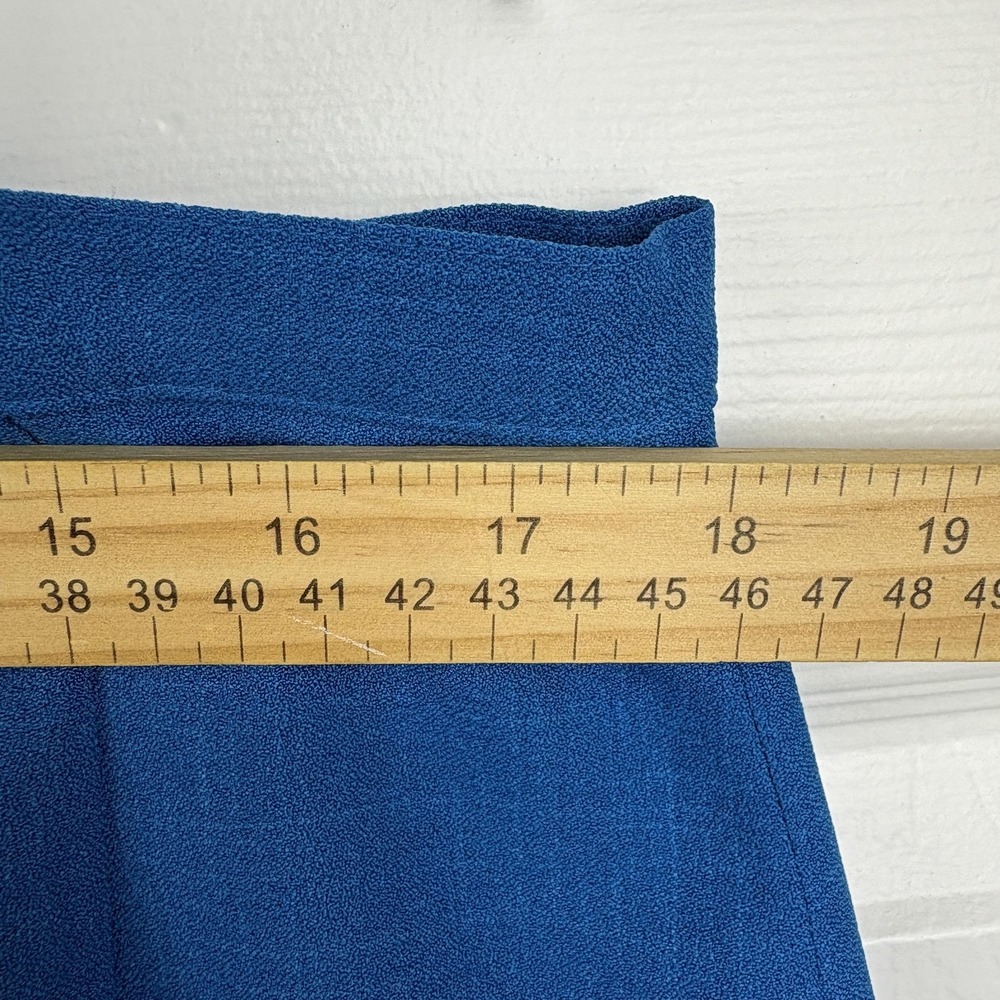 John Meyer Skirt Suit Set Womens 18 Blue Crepe Jacket Skirt Lined Career NEW - Picture 15 of 16